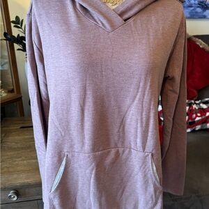 Logo Lounge, Small Casual Mauve Long Sleeve Hoodie